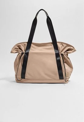 Stradivarius Materiałowa torba shopper  Karmelowy