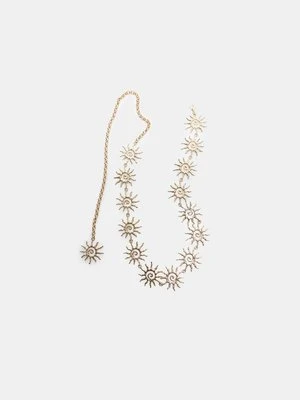 Stradivarius Metalowy pasek słoneczny  Złoty