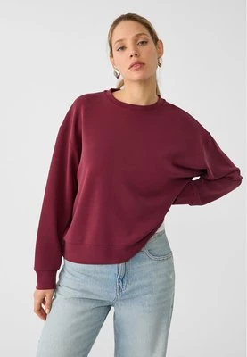 Stradivarius Miękka bluza basic  Wiśniowy