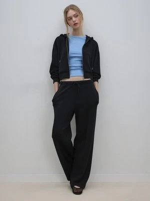 Stradivarius Miękka bluza na suwak  Czarny