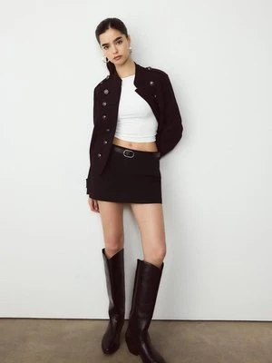 Stradivarius Mini spódnicospodnie z paskiem  Czarny