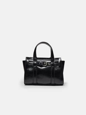 Stradivarius Mini torba tote ze sprzączką  Czarny