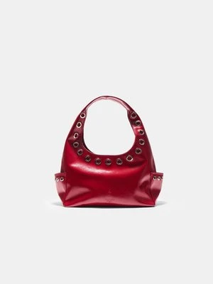 Stradivarius Mini torebka na ramię z kieszonkami  Czerwony