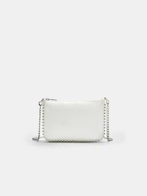 Stradivarius Mini torebka z koralikami  Biały