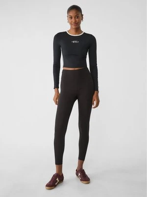 Stradivarius Modelujące legginsy sportowe  Czarny