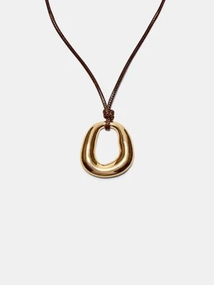 Stradivarius Naszyjnik sznurkowy z zawieszką  Złoty