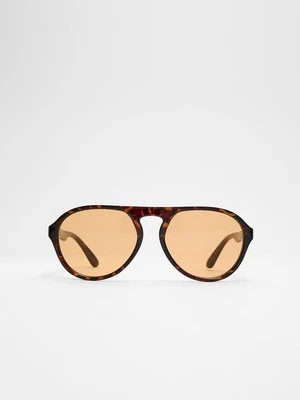 Stradivarius Okulary przeciwsłoneczne w stylu aviator  Brązowy