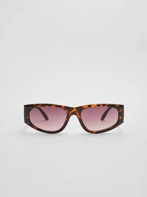 Stradivarius Okulary przeciwsłoneczne w szylkretowej oprawce z tworzywa  Brązowy