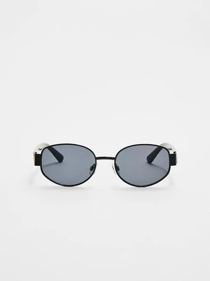 Stradivarius Okulary przeciwsłoneczne z metalowymi zausznikami  Szary