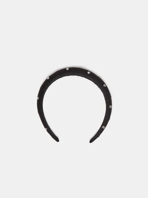 Stradivarius Opaska z ćwiekami i objętością  Czarny