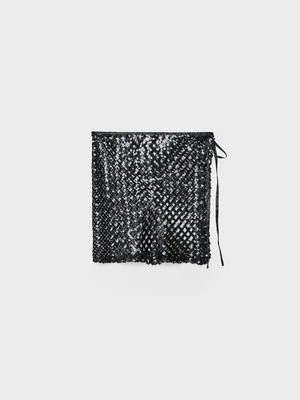 Stradivarius Pareo cekiny  Czarny