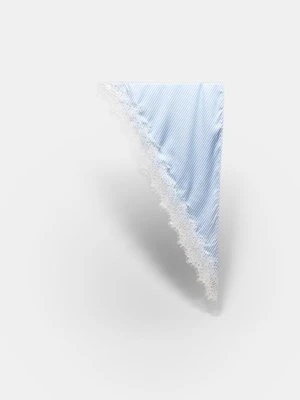 Stradivarius Pareo w paski z koronką  Niebieski