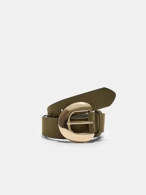 Stradivarius Pas z księżycową klamrą  Khaki