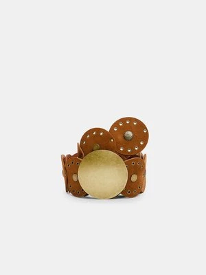 Stradivarius Pasek w stylu boho z kółek  Jasny wielbłądzi