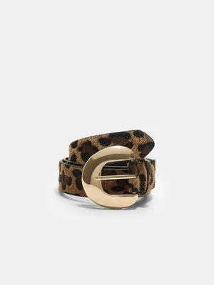 Stradivarius Pasek z klamrą księżyc leopard  Brązowy