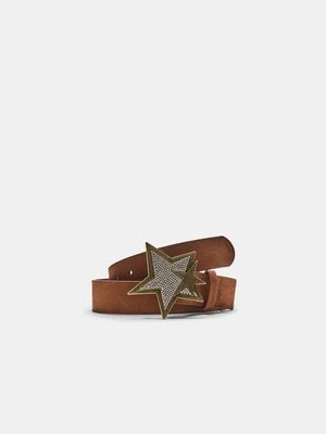 Stradivarius Pasek z klamrą w kształcie gwiazdy  Brązowy
