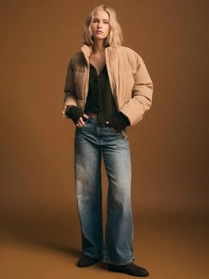 Stradivarius Pikowana kurtka sztruksowa  Beżowy