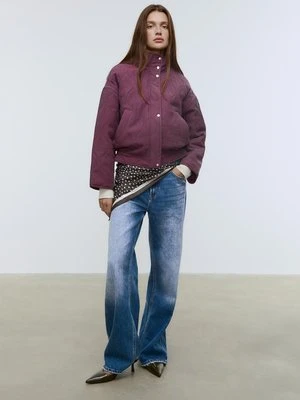 Stradivarius Pikowana kurtka  Wiśniowy