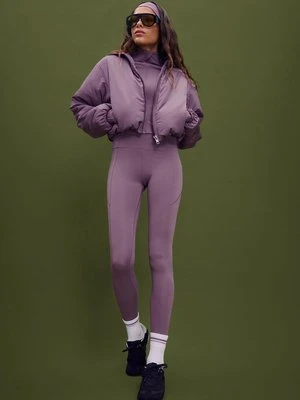 Stradivarius Pikowana kurtka z bufiastymi rękawami  Liliowy