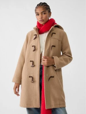 Zdjęcie produktu Stradivarius Płaszcz midi typu budrysówka z filcową fakturą  Beżowy