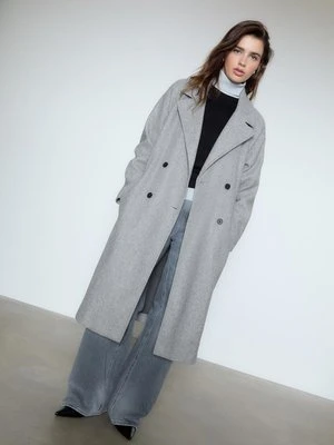 Stradivarius Płaszcz typu trencz o miękkiej fakturze  Popielaty