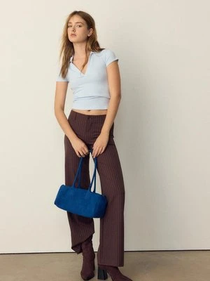 Stradivarius Podstawowa bezszwowa koszulka polo  Błękitny