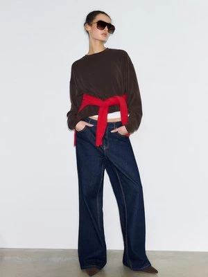 Stradivarius Podstawowa bluza miękka w dotyku  Brązowy