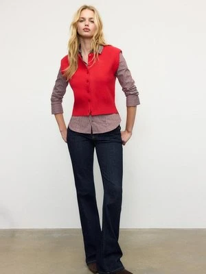 Stradivarius Podstawowa dopasowana koszula w paski  Brązowy