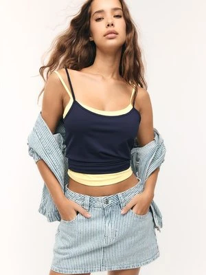 Stradivarius Podstawowa koszulka na ramiączkach  Ciemnomorski