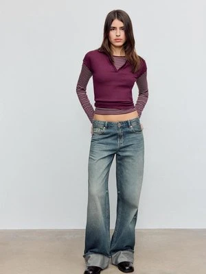 Stradivarius Podstawowa koszulka polo  BAKŁAŻANOWY