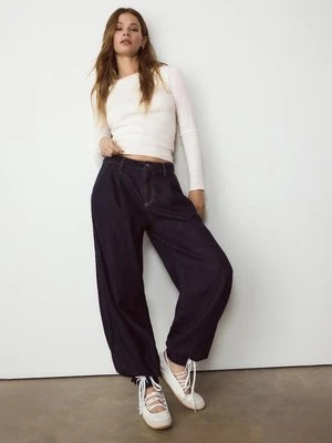 Stradivarius Podstawowa koszulka z długim rękawem  Ecru