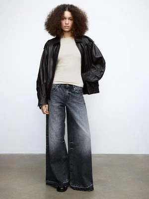 Stradivarius Podstawowa koszulka z długim rękawem  Kamień