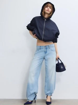 Zdjęcie produktu Stradivarius Podstawowa kurtka nylonowa z Kapturem  Morski