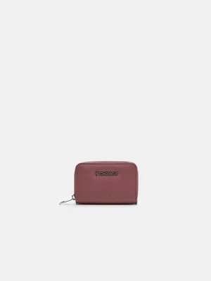 Stradivarius Podstawowy portfelik na zamek błyskawiczny  Burgundowy