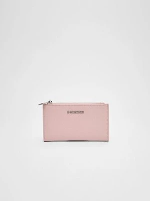 Stradivarius Podstawowy portfelik na zamek błyskawiczny  Pastelowy róż