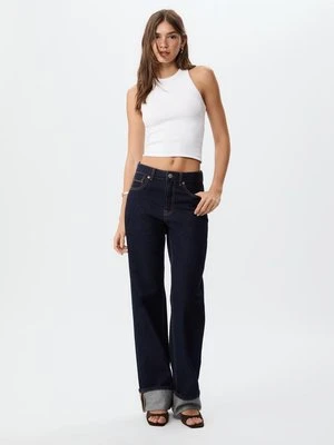 Stradivarius Podstawowy top bokserka  Biały