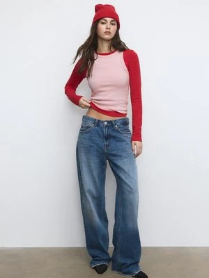 Stradivarius Podstawowy top bokserka  Pastelowy róż