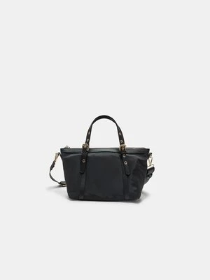 Stradivarius Łączona torebka na ramię mini shopper  Czarny