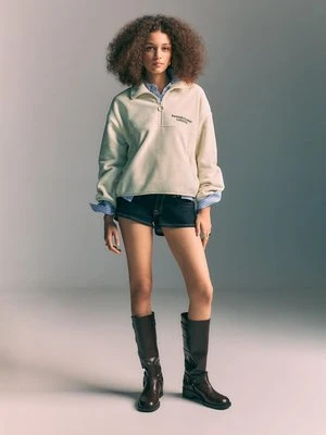 Zdjęcie produktu Stradivarius Polarowa bluza z haftem  Kamień