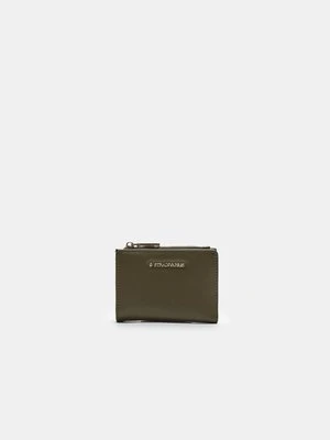 Stradivarius Portfelik na karty zapinany na zamek  Khaki