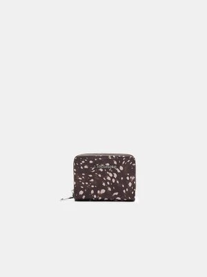 Stradivarius Portmonetka na zamek błyskawiczny we wzory  Brązowy