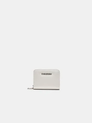 Stradivarius PORTMONETKA Z ZAMKIEM BŁYSKAWICZNYM ZE SZTUCZNEJ SKÓRY  Biały