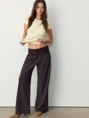 Stradivarius Prążkowana koszulka bokserka  Żółty pastelowy