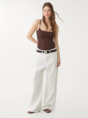 Stradivarius Prążkowane body na ramiączkach  Brązowy