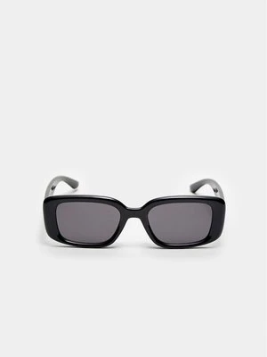 Stradivarius Prostokątne szylkretowe okulary przeciwsłoneczne  Czarny
