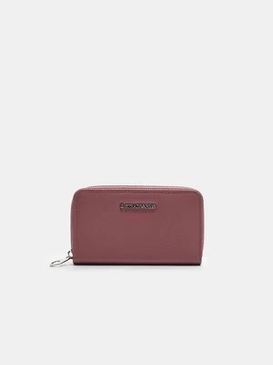 Stradivarius Prostokątny portfelik na zamek  Burgundowy