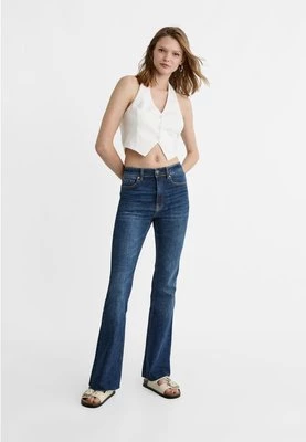 Stradivarius Rozszerzane jeansy z rozcięciami  Denim