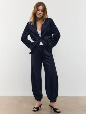 Stradivarius Satynowa marynarka  Ciemnomorski