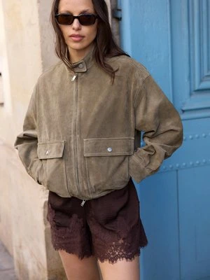 Stradivarius Satynowe spodenki bieliźniane  Brązowy