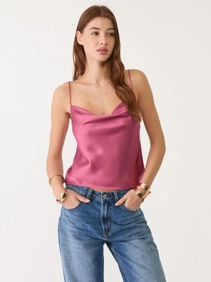 Stradivarius Satynowy top na ramiączkach  Cielisty róż